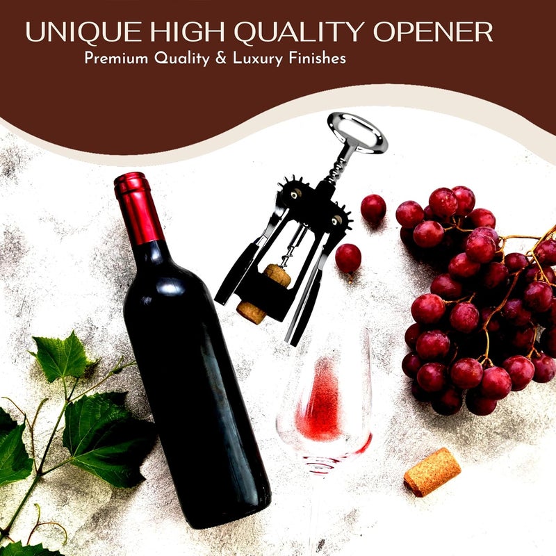 Wine Chic The Heavy Duty Winged Wine Opener, Durable Corkscrew Wine Opener in Elegant Gift Box, Easy to Use Wine Bottle Opener for Effortless Wine Opening - Image 5